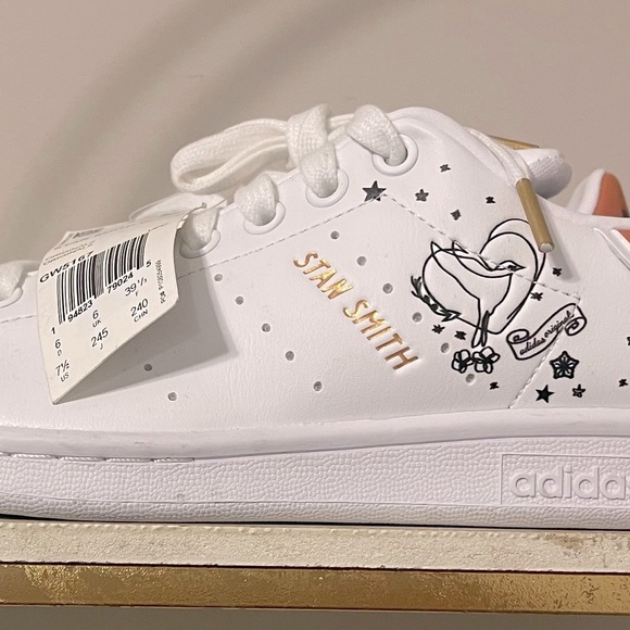 Adidas Originals X Stan Smith White / Hazy Copper GW5167 Women's Size 7.5 New! - Picture 2 of 2